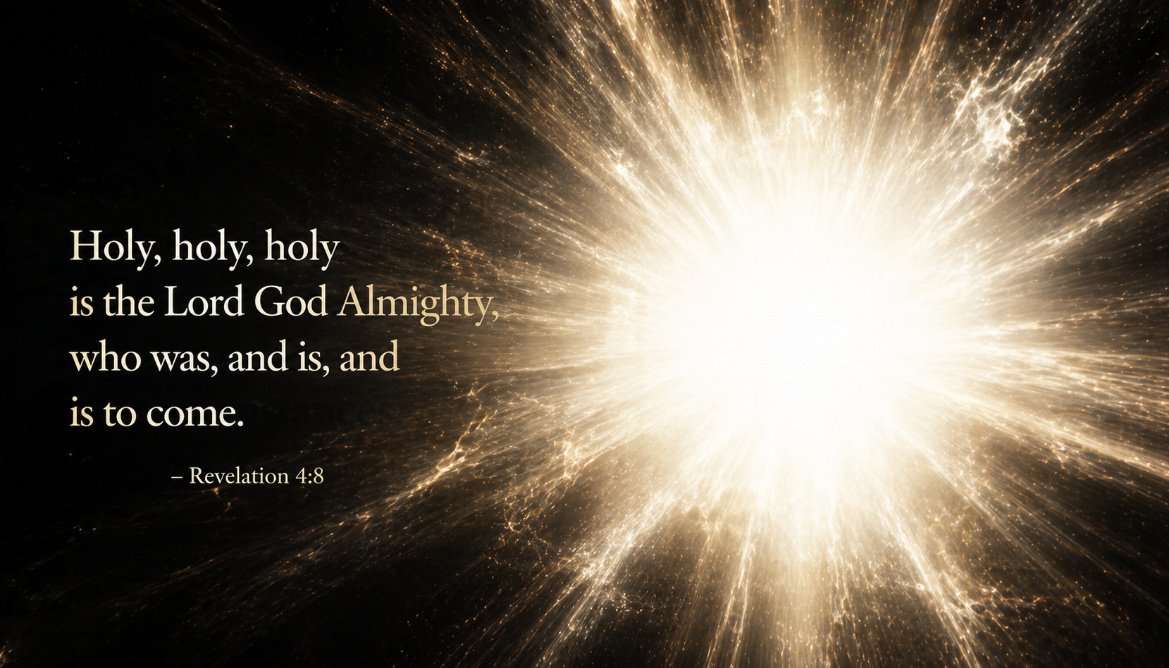 Revelation 4:8 -- Holy Holy Holy Pure White Light Wallpaper